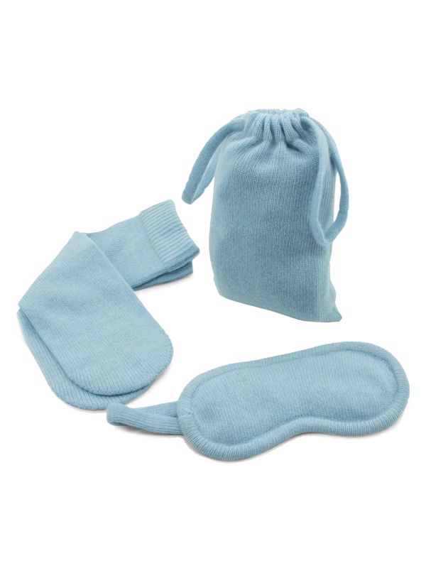 Portolano 3-Piece Cashmere Socks, Eyemask & Bag Set